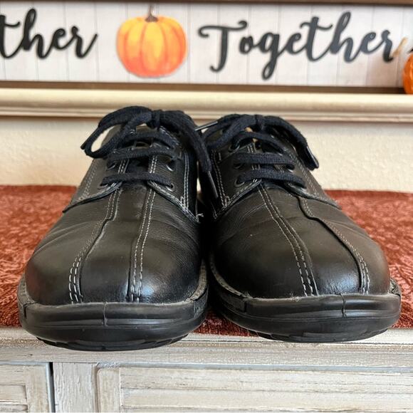 Ecco Mens Shock Point Black Leather Lace Up Comfort Oxford Shoes EU Size 44 main image 7